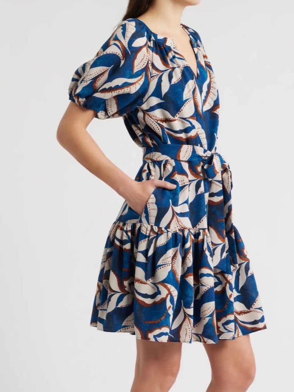 Puff Sleeve Tie Belt Minidress Julia Jordan